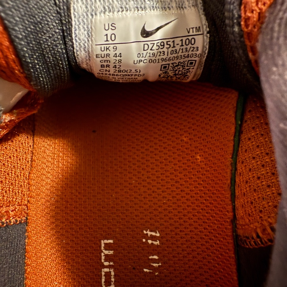 Nike Air Zoom Pegasus 40 Texas Longhorns Shoes Mens Desert Orange Sz10 - Picture 4 of 7
